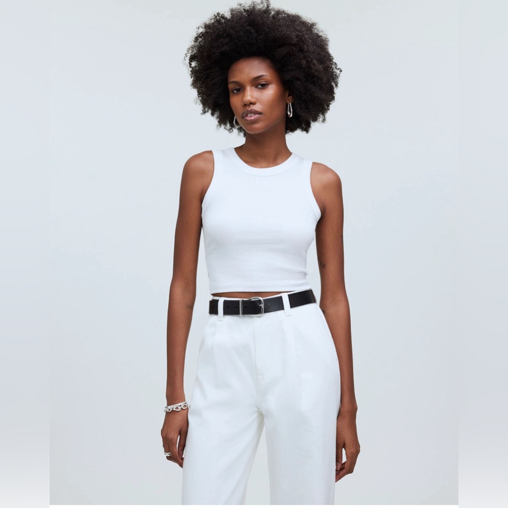 NWT Supima® Rib Crop Tank